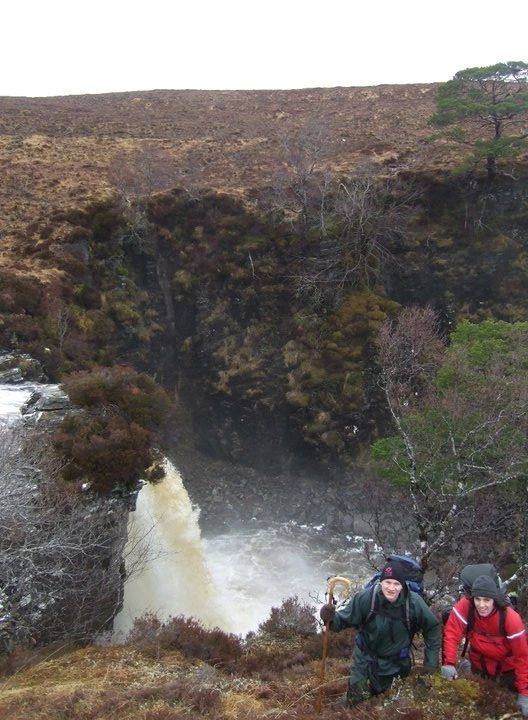 A powerful waterfall, swollen by rain, was one of many highlights. 