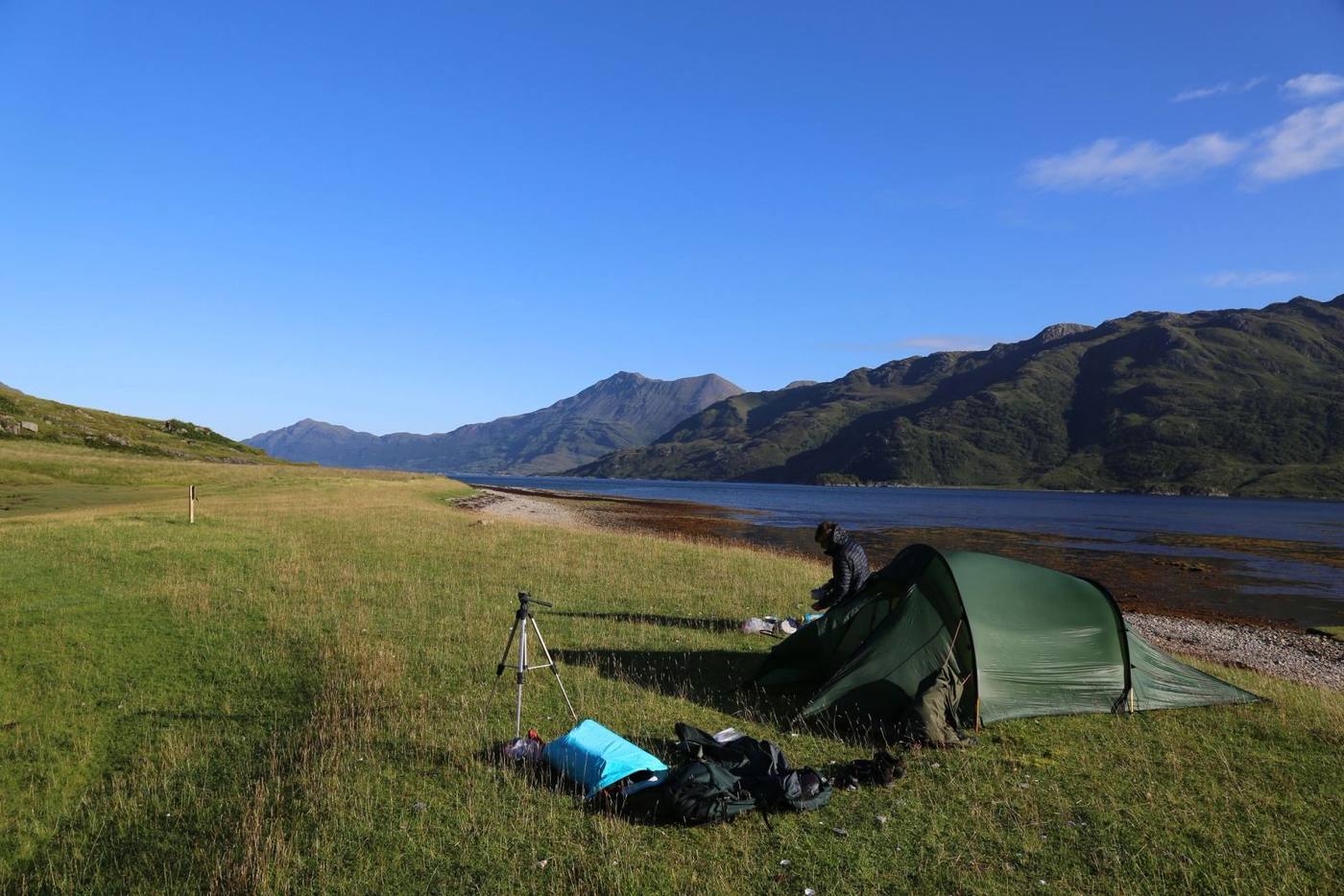 Waking up by the loch to vivid colours all around. 