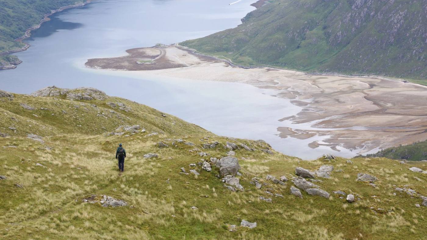 Heading back down towards Loch Hourn. 